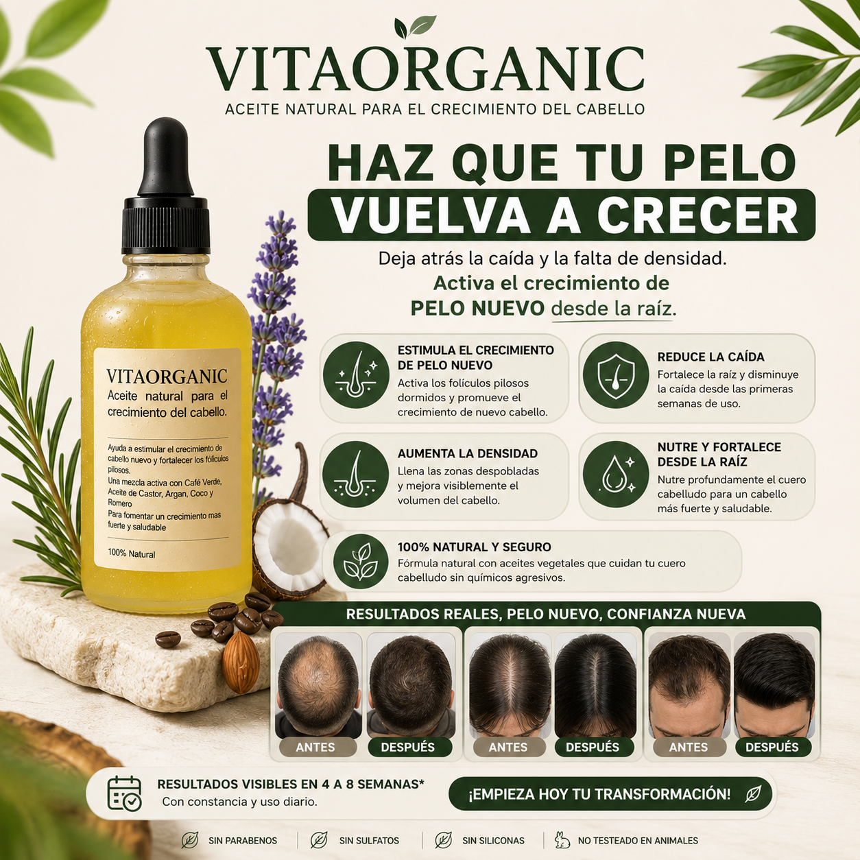 VitaOrganic™ Crece Sin Caer - Serum